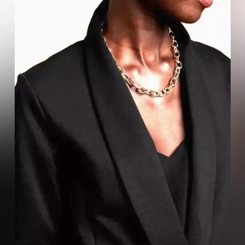 NEW Banana Republic Black Slim Shawl Collar Knit Blazer Sz XL Stretch Workwear - Picture 3 of 13
